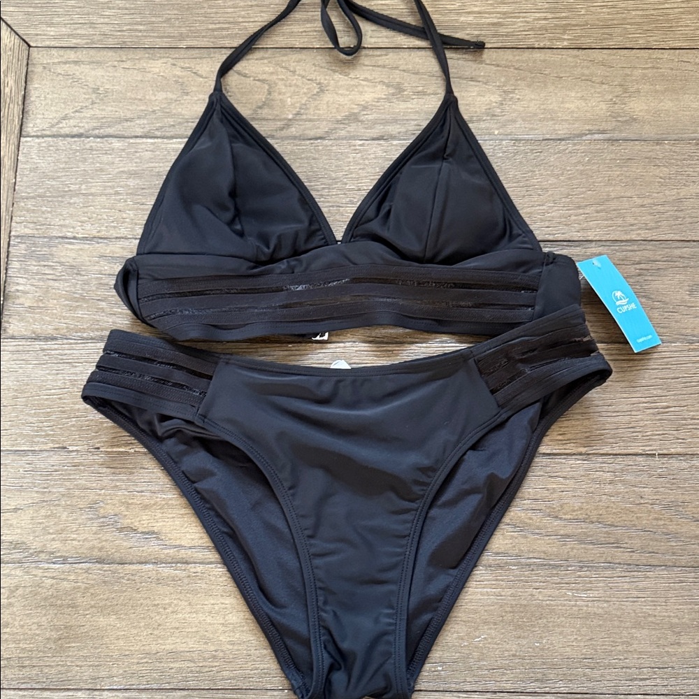 Cupshe Black Bikini Set